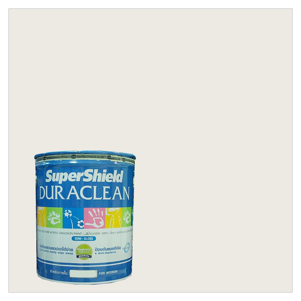 สีน้ำทาภายใน TOA SUPERSHIELD DURACLEAN สีขาว #G504 กึ่งเงา 5 แกลลอน