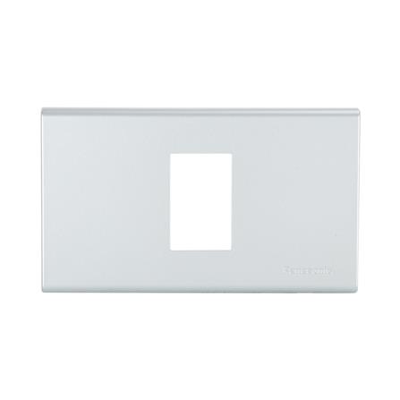 หน้ากาก 1 ช่อง PANASONIC WEG6801MW สีเงิน