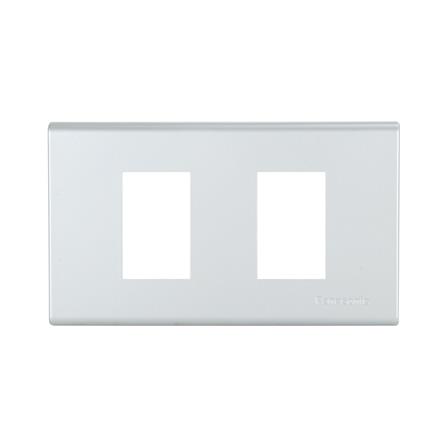 หน้ากาก 2 ช่อง PANASONIC WEG6802MW สีเงิน