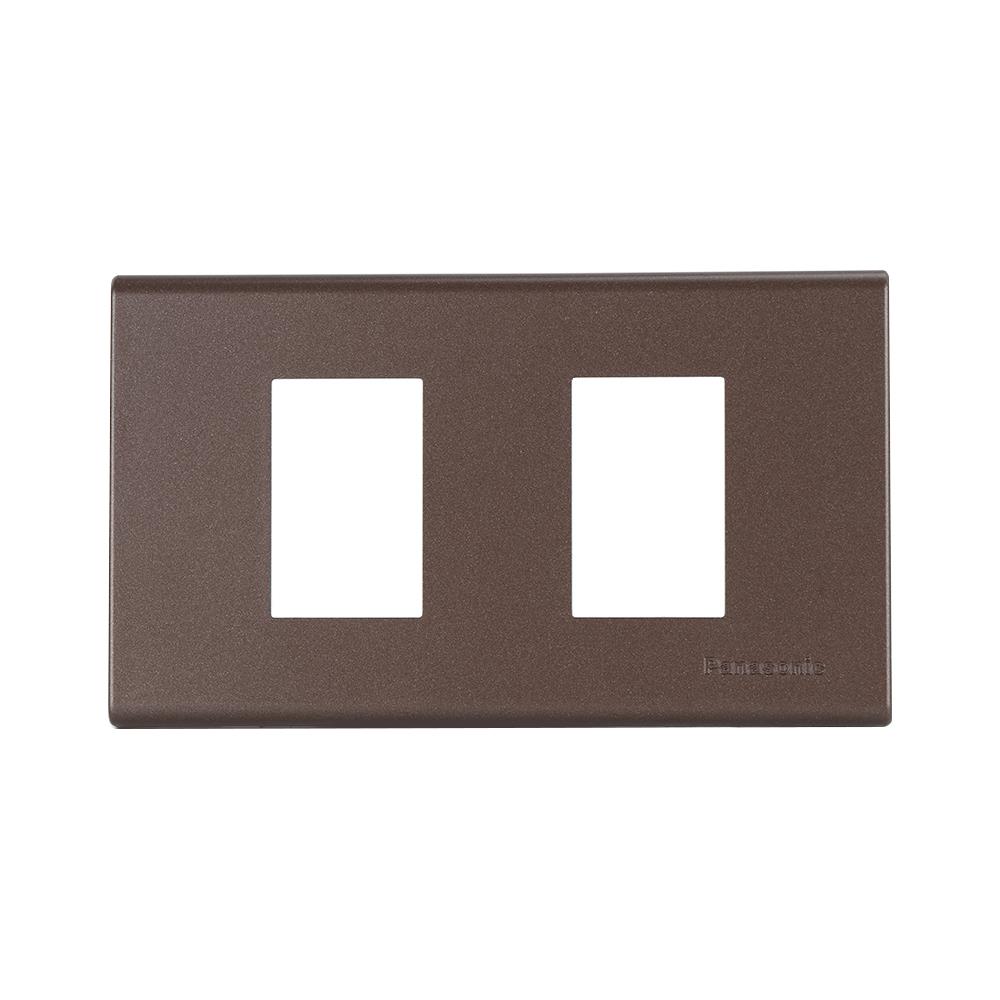 หน้ากาก 2 ช่อง PANASONIC WEG6802MA สีน้ำตาล