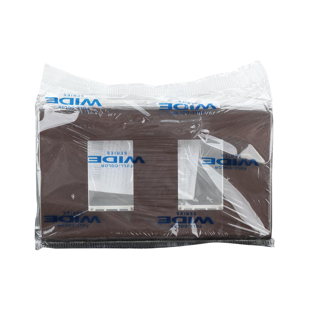 หน้ากาก 2 ช่อง PANASONIC WEG6802MA สีน้ำตาล