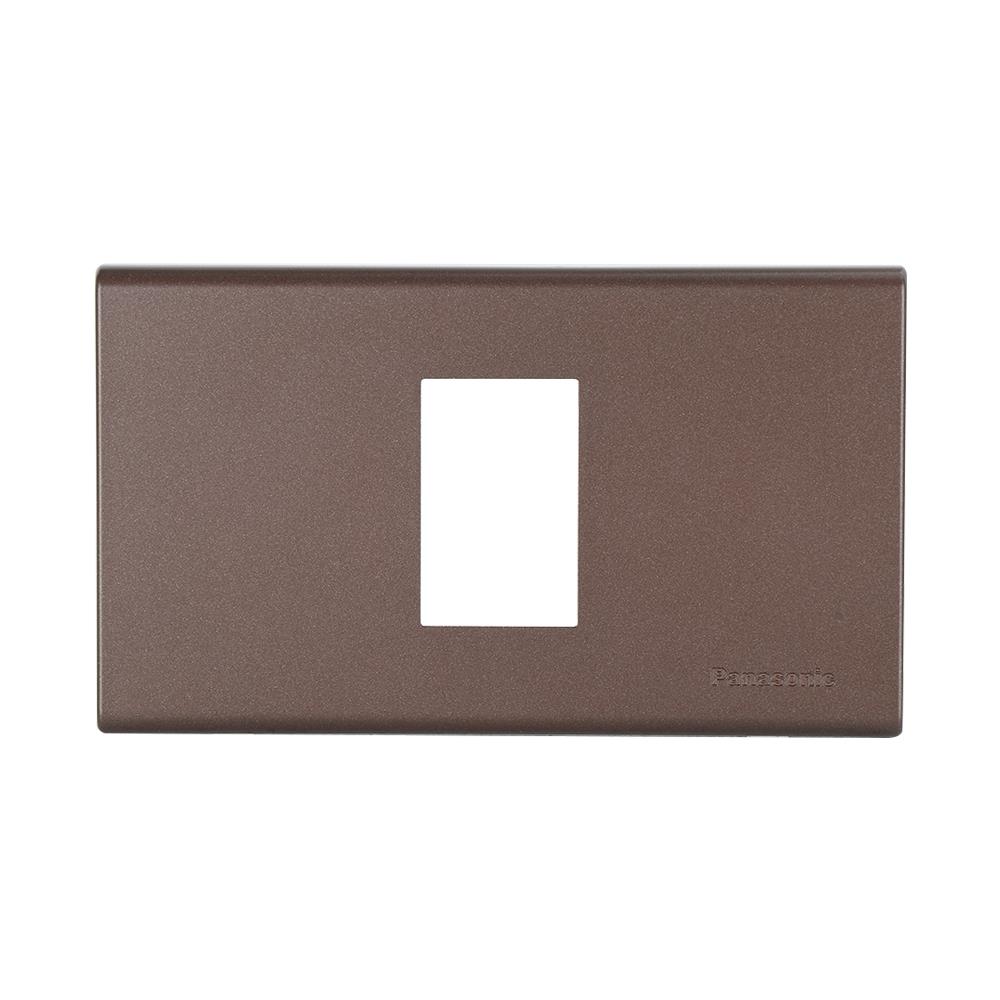 หน้ากาก 1 ช่อง PANASONIC WEG6801MA สีน้ำตาล