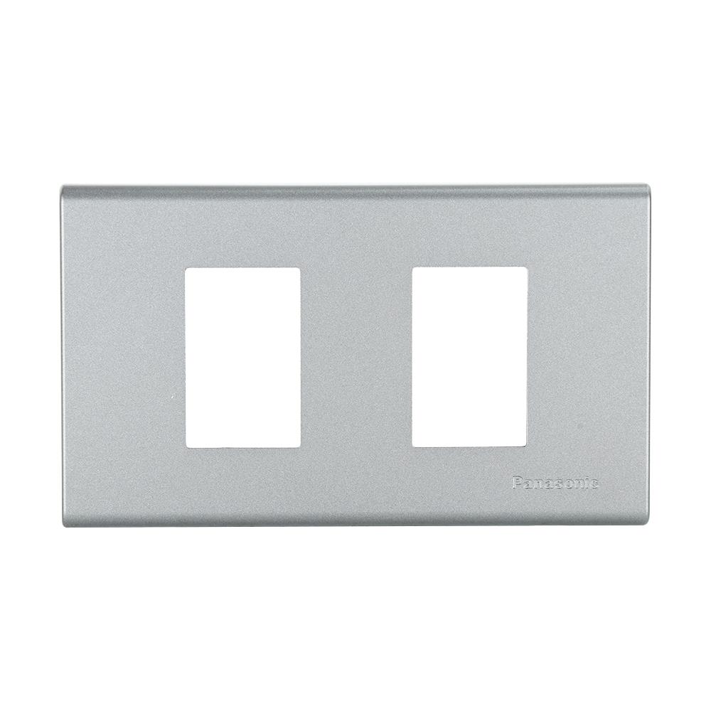 หน้ากาก 2 ช่อง PANASONIC WEG6802MH สีเทา