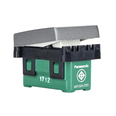 สวิตช์ 2 ทาง PANASONIC WEG5522 MH ขนาด 1.5 ช่อง สีเทาดำ_1