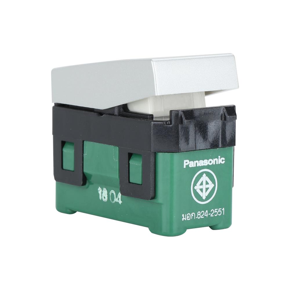 สวิตช์ 2 ทาง PANASONIC WEG5532 MW ขนาด 1 ช่อง สีเงิน