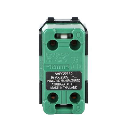 สวิตช์ 2 ทาง PANASONIC WEG5532 MW ขนาด 1 ช่อง สีเงิน_2