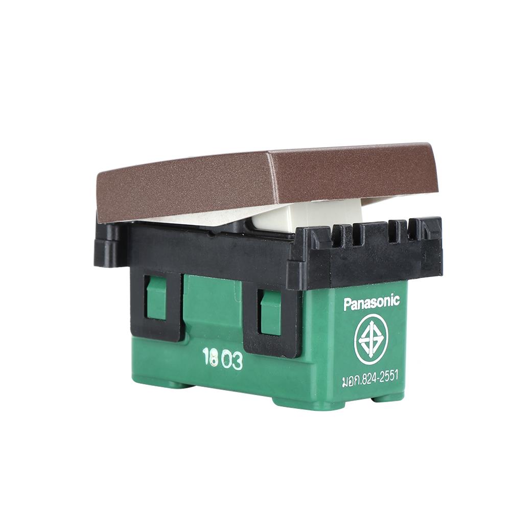 สวิตช์ 1 ทาง PANASONIC WEG5521 MA ขนาด 1.5 ช่อง สีน้ำตาล