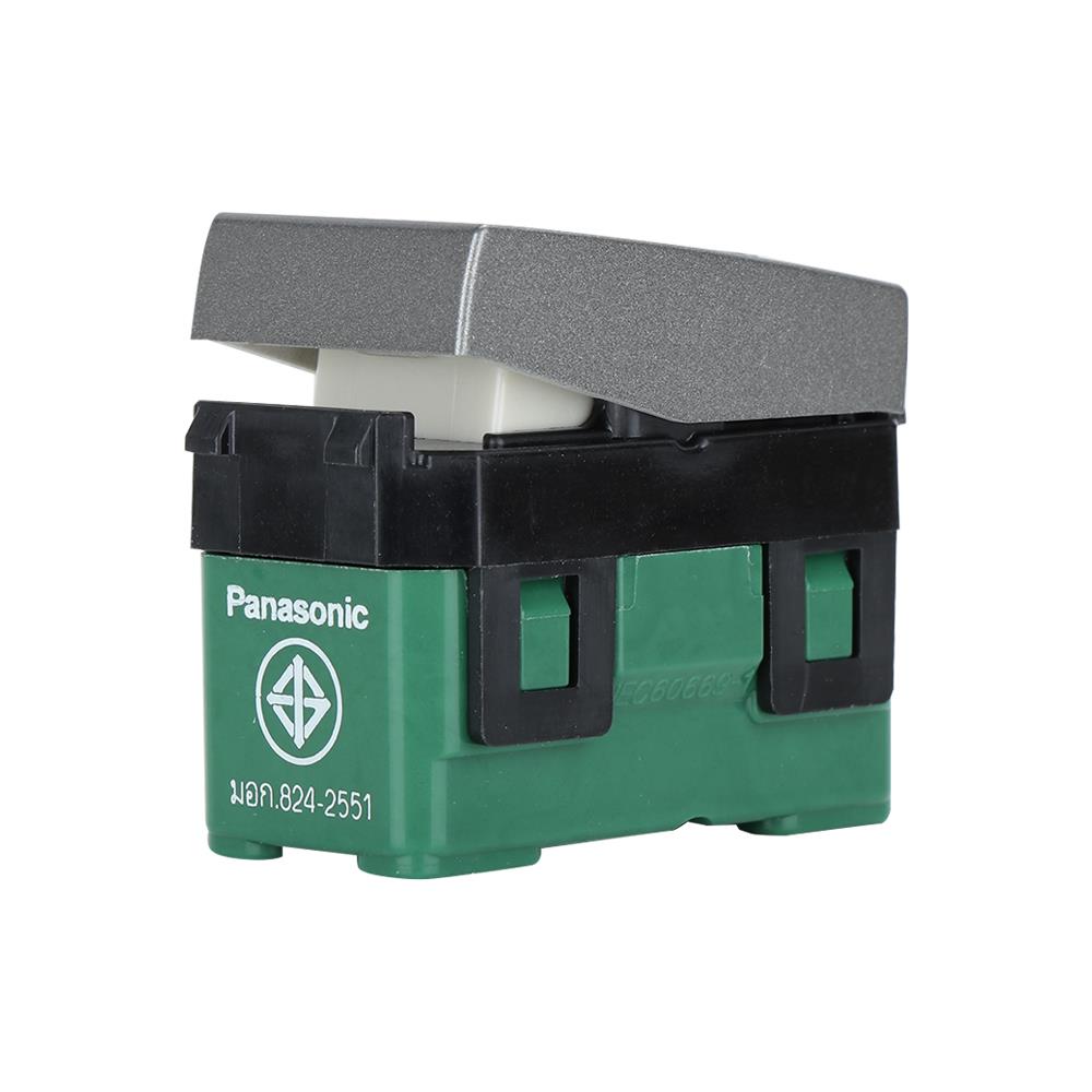 สวิตช์ 1 ทาง PANASONIC WEG5531 MH  ขนาด 1 ช่อง สีเทาดำ