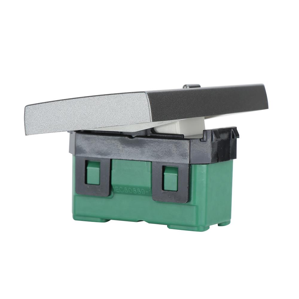 สวิตช์ 1 ทาง PANASONIC WEG5511 MH ขนาด 3 ช่อง สีเทาดำ