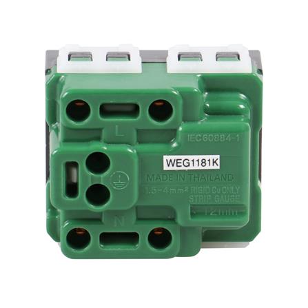 เต้ารับเดี่ยว 3 ขา มีม่านนิรภัย PANASONIC WEG1181 KH สีเทา_2