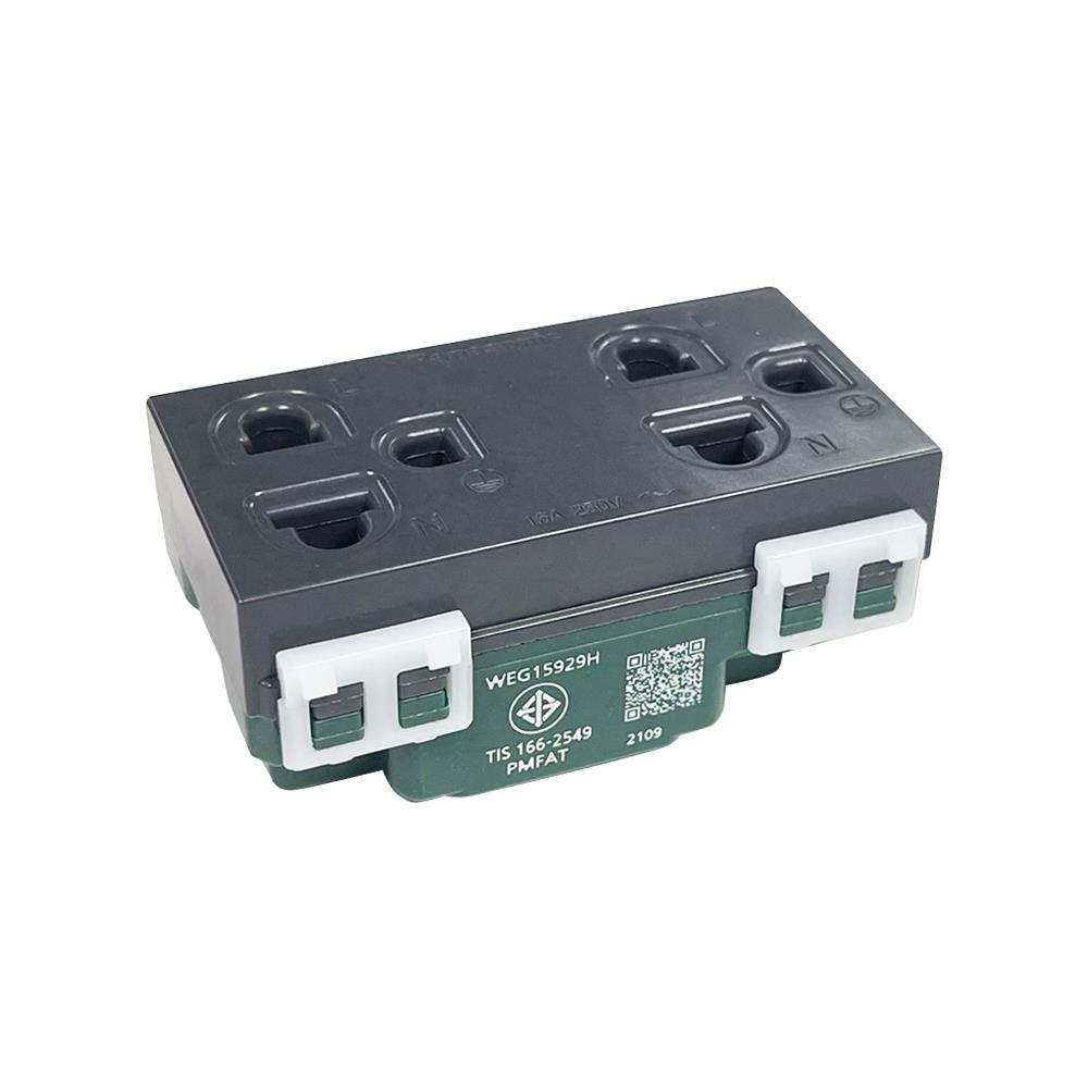 เต้ารับคู่ 3 ขา PANASONIC WEG15929 H สีเทา