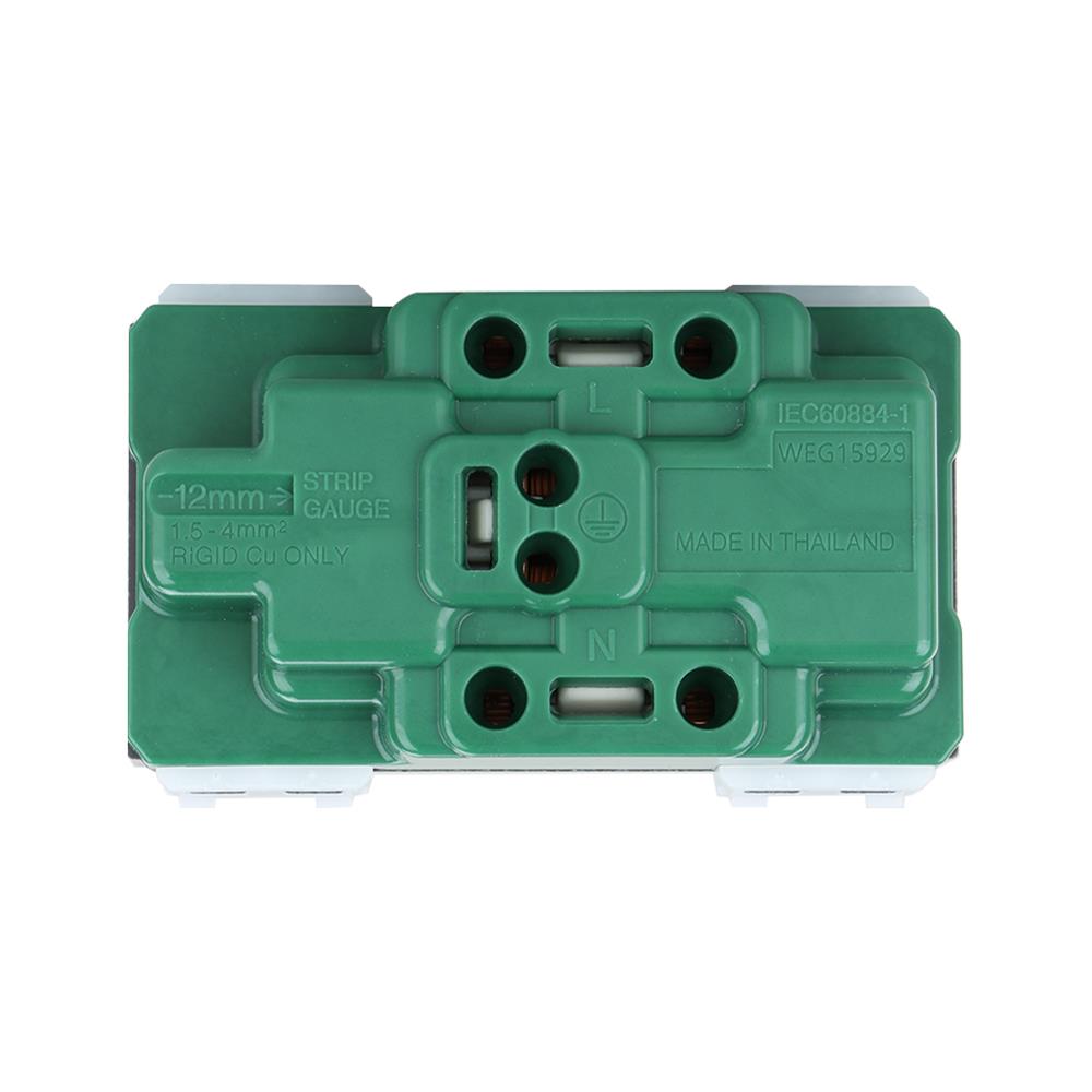 เต้ารับคู่ 3 ขา มีม่านนิรภัย PANASONIC WEG15829H สีเทา