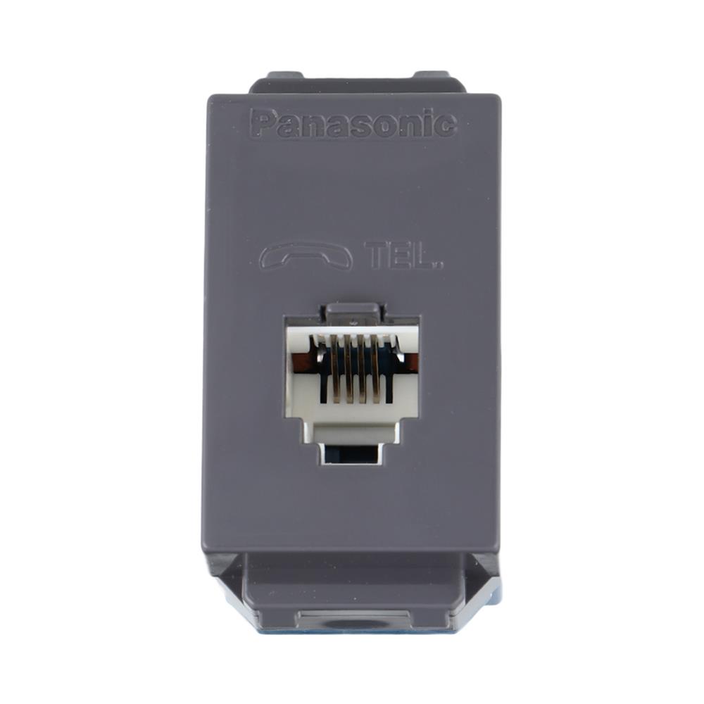 เต้ารับโทรศัพท์ PANASONIC 6P/4C WEG2164 H สีเทา