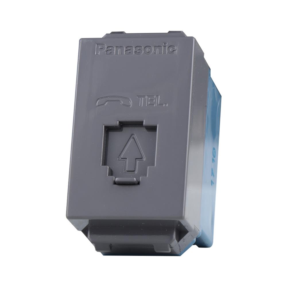 เต้ารับโทรศัพท์ PANASONIC 6P/4C WEG2164 H สีเทา