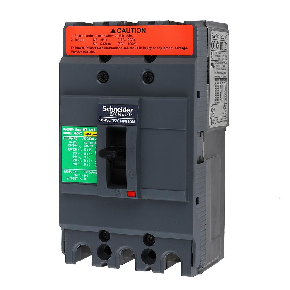 เมนเซอร์กิตเบรกเกอร์ 100 แอมป์ 3 เฟส SCHNEIDER รุ่น EZC100H3100T