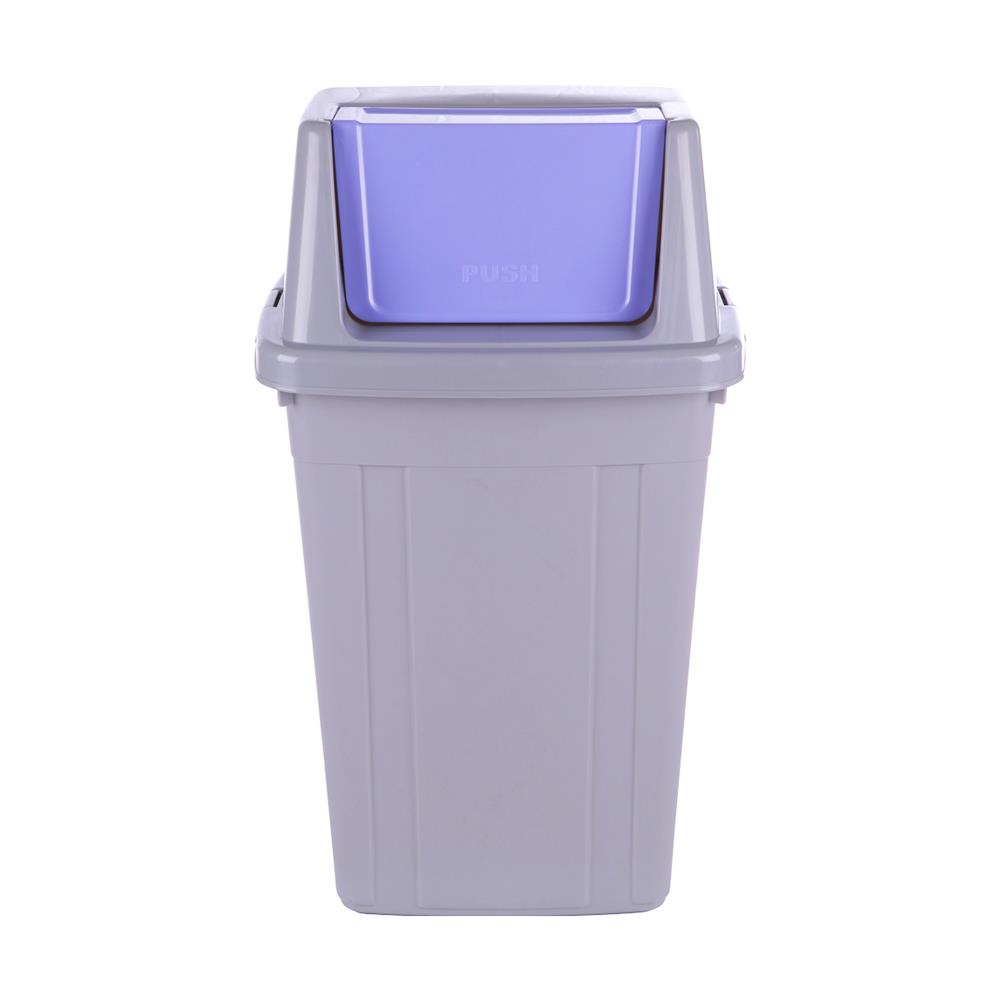 ถังขยะเหลี่ยม ฝาสวิง KEYWAY 105L สีน้ำเงิน/ม่วง