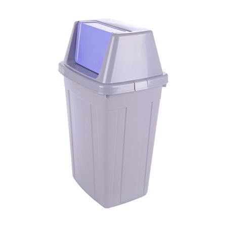 ถังขยะเหลี่ยม ฝาสวิง KEYWAY 105L สีน้ำเงิน/ม่วง_0