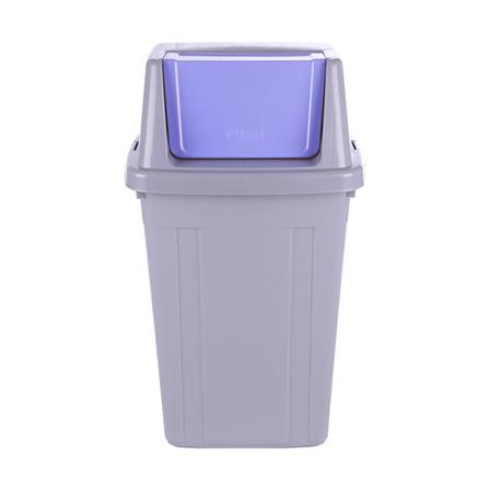 ถังขยะเหลี่ยม ฝาสวิง KEYWAY 105L สีน้ำเงิน/ม่วง_1