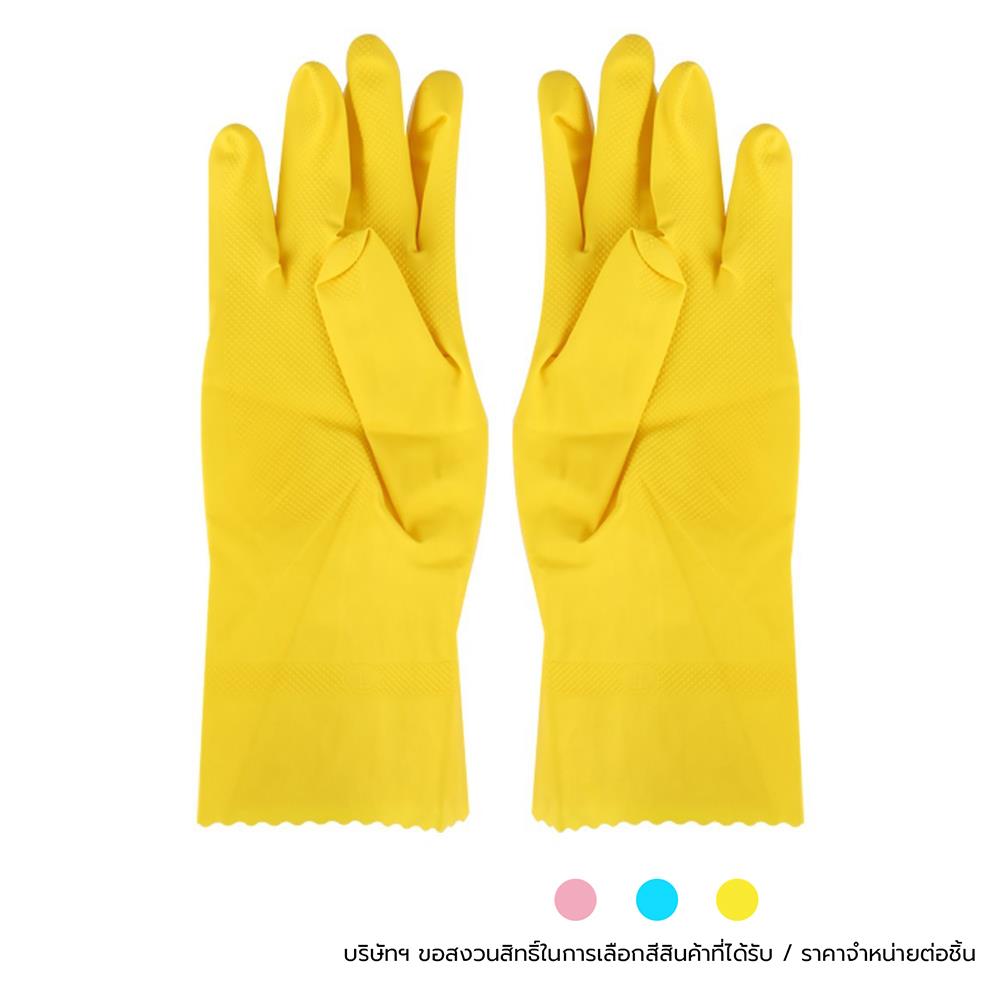 ถุงมือยาง POLY-BRITE COMFORT SIZE L คละสี