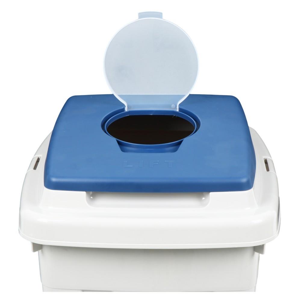 ถังขยะเหลี่ยม ฝาเปิด-ปิด KEY WAY 95L สีน้ำเงิน/ม่วง