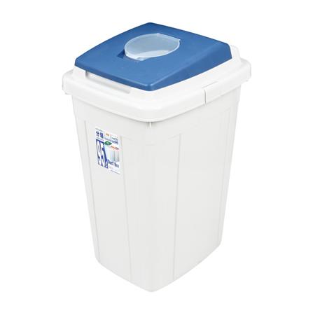 ถังขยะเหลี่ยม ฝาเปิด-ปิด KEY WAY 95L สีน้ำเงิน/ม่วง_0