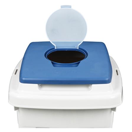 ถังขยะเหลี่ยม ฝาเปิด-ปิด KEY WAY 95L สีน้ำเงิน/ม่วง_2