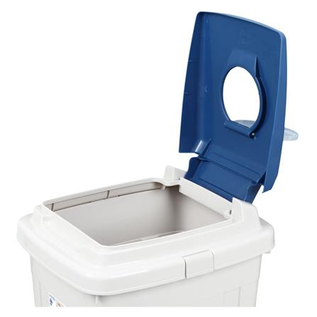 ถังขยะเหลี่ยม ฝาเปิด-ปิด KEY WAY 95L สีน้ำเงิน/ม่วง_3