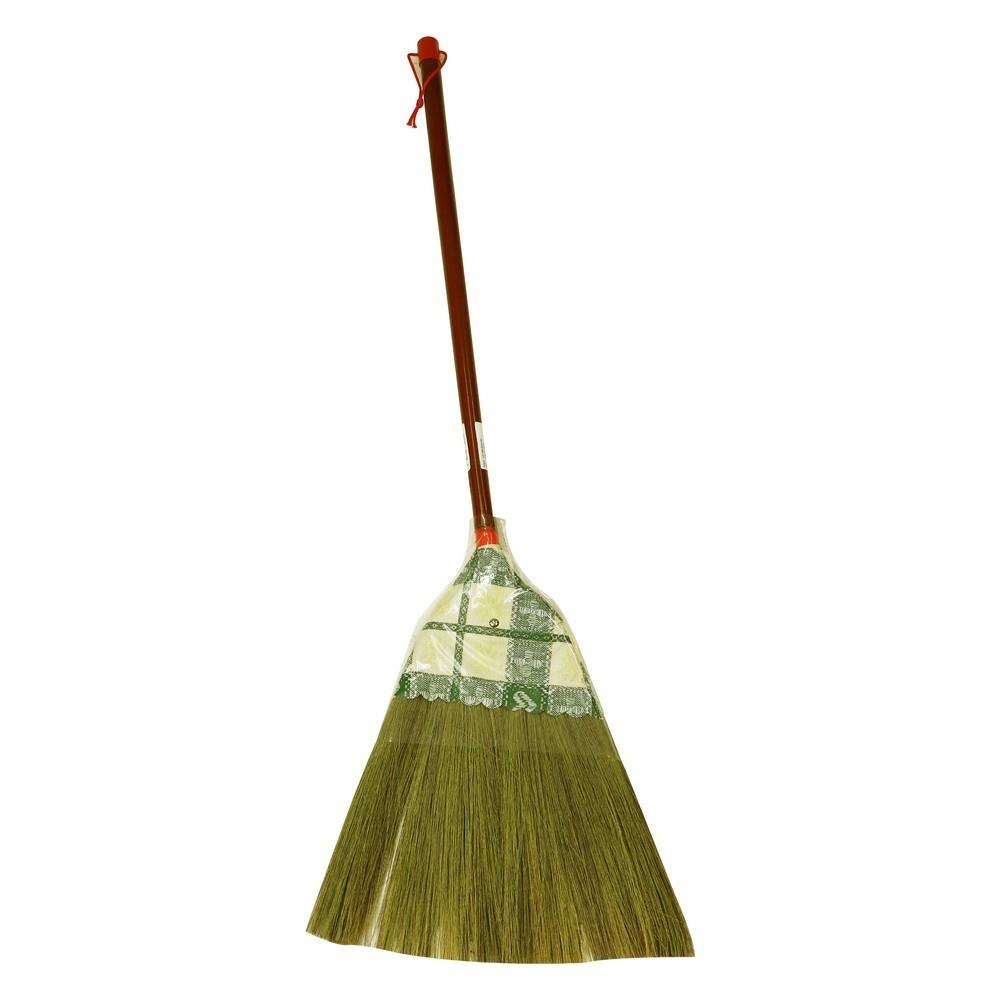 GRASS FLOWER BROOM WITH PLASTIC HANDLE CIT