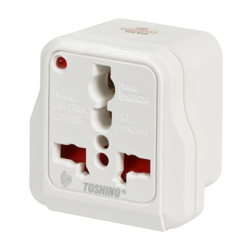 ปลั๊กแปลง 2 ขาแบน TOSHINO DD-P2S สีขาว