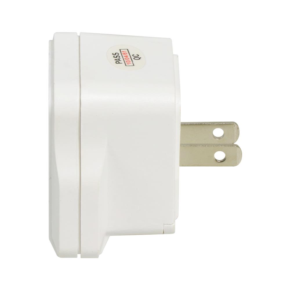 ปลั๊กแปลง 2 ขาแบน TOSHINO DD-P2S สีขาว