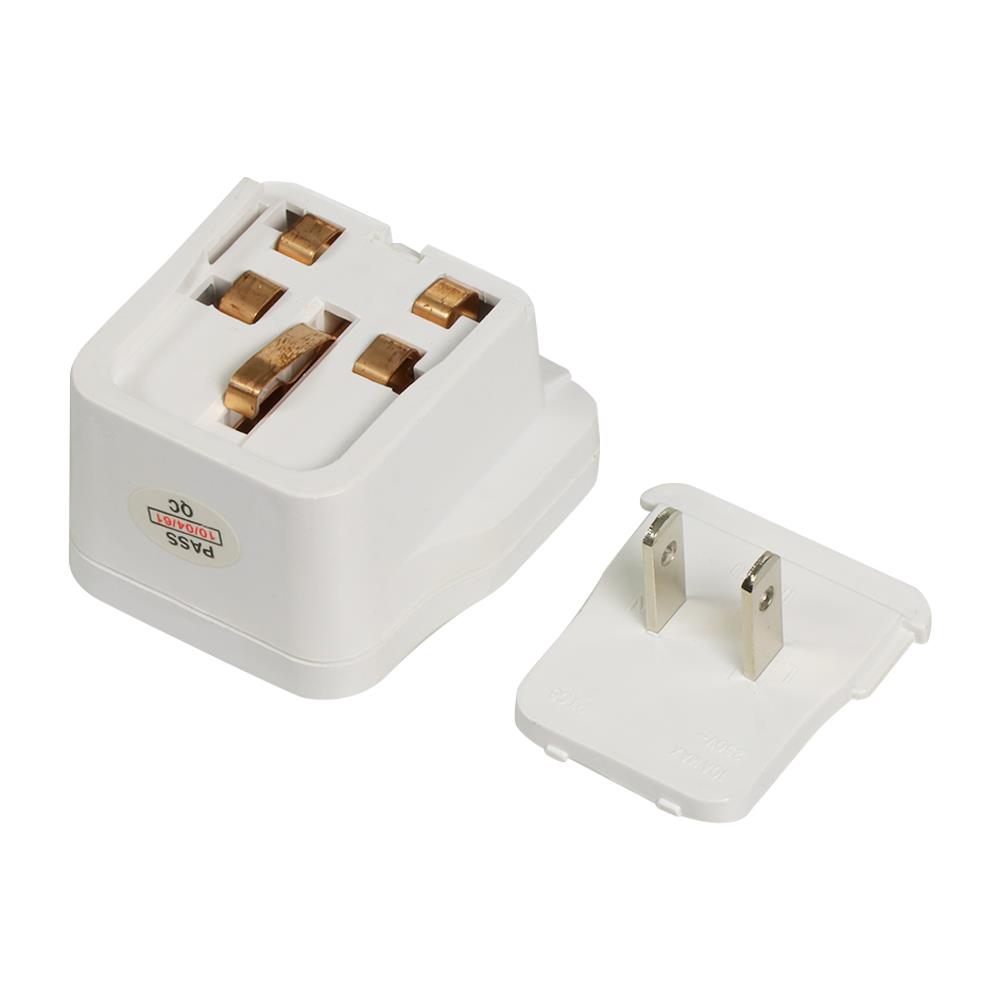 ปลั๊กแปลง 2 ขาแบน TOSHINO DD-P2S สีขาว