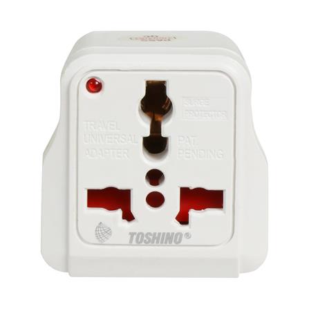 ปลั๊กแปลง 2 ขาแบน TOSHINO DD-P2S สีขาว