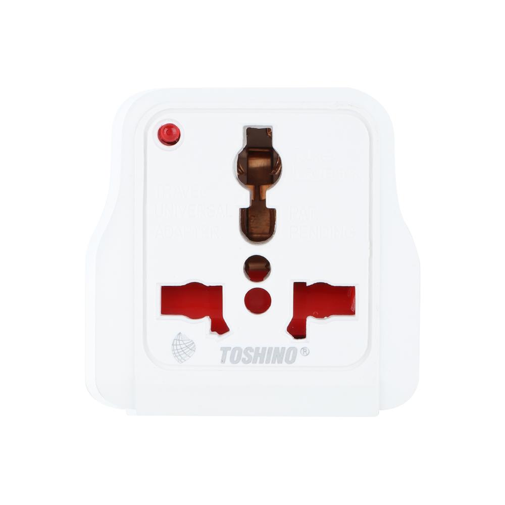 ปลั๊กแปลง 2 ขากลม TOSHINO DD-P4S สีขาว
