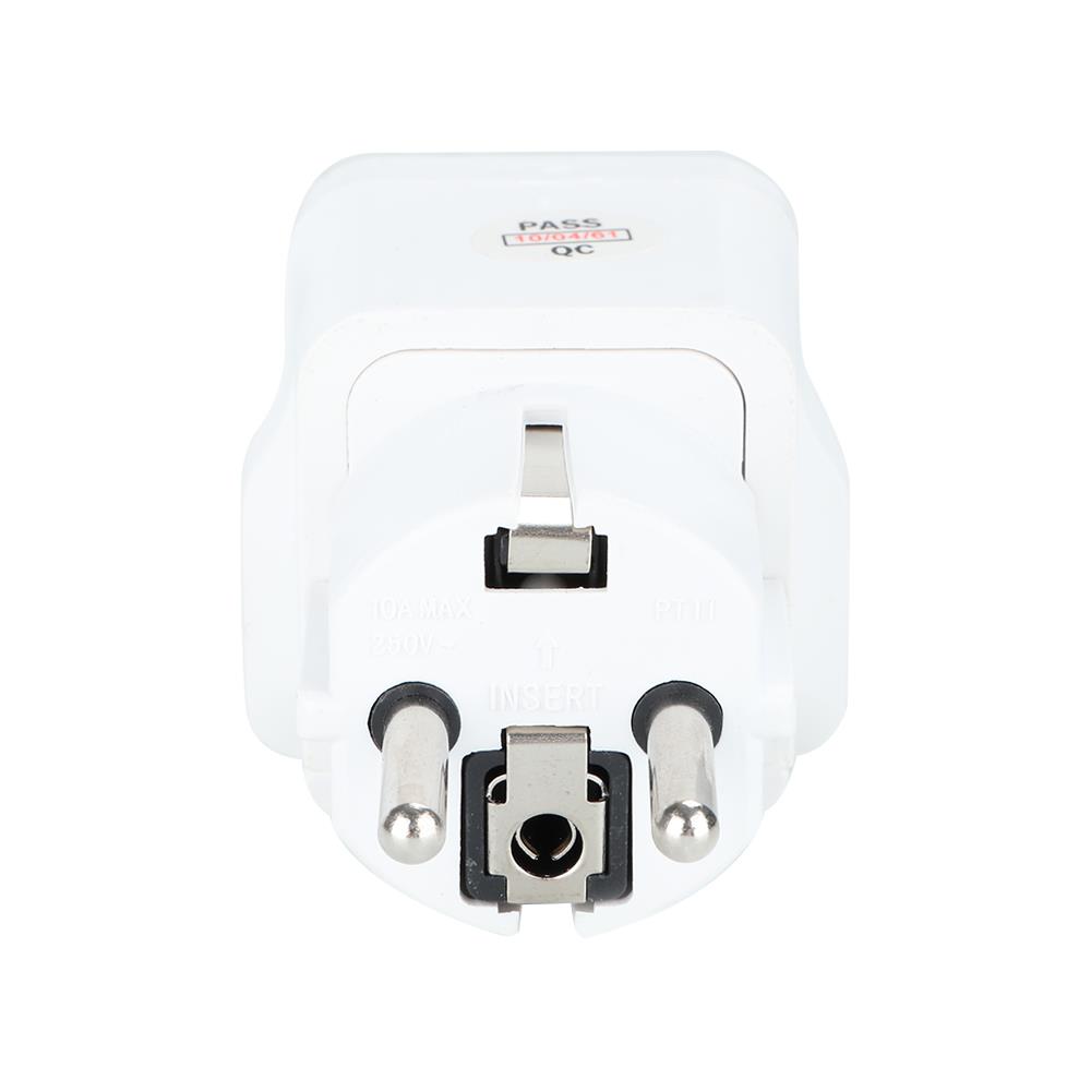 ปลั๊กแปลง 2 ขากลม TOSHINO DD-P4S สีขาว