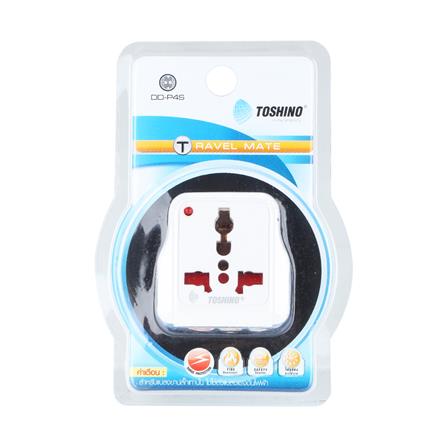 ปลั๊กแปลง 2 ขากลม TOSHINO DD-P4S สีขาว_3