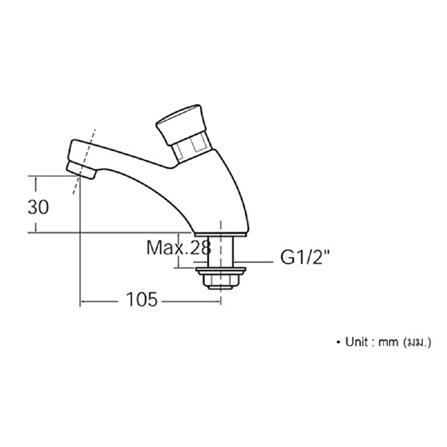 ก๊อกอ่างล้างหน้าเดี่ยว AMERICAN STANDARD A-2400-N สีโครม_1