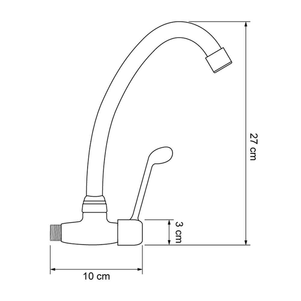 ก๊อกซิงค์เดี่ยวผนัง NAPA 1241