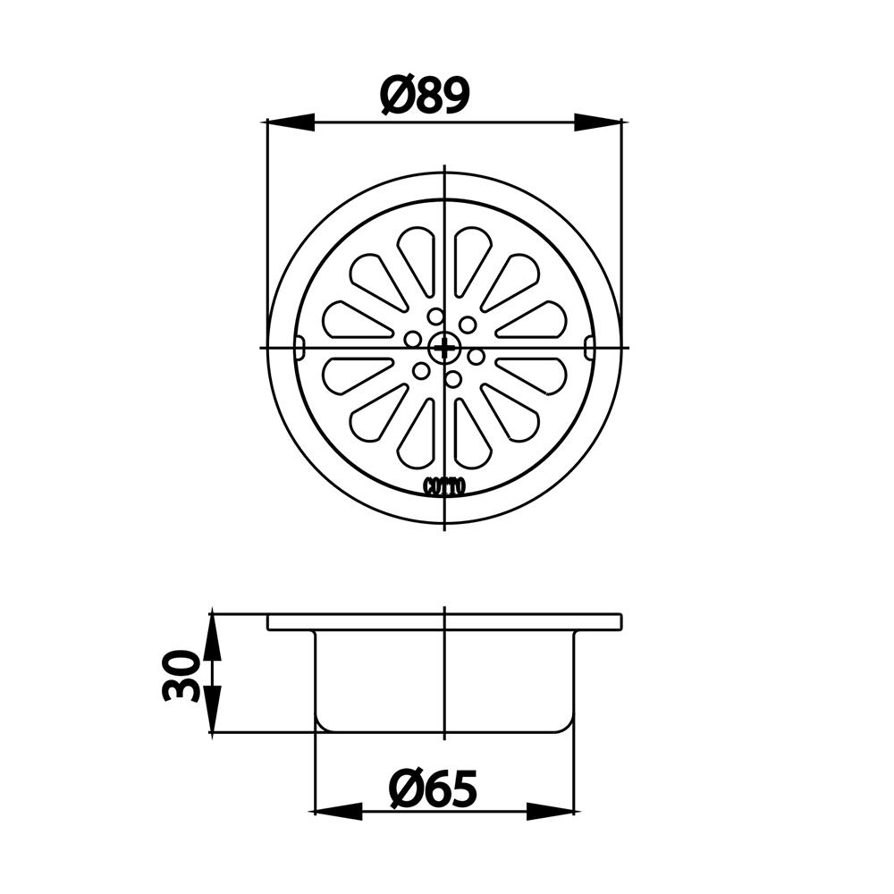 ตะแกรงกันกลิ่นกลม COTTO CT640Y1(HM) 3.5 นิ้ว