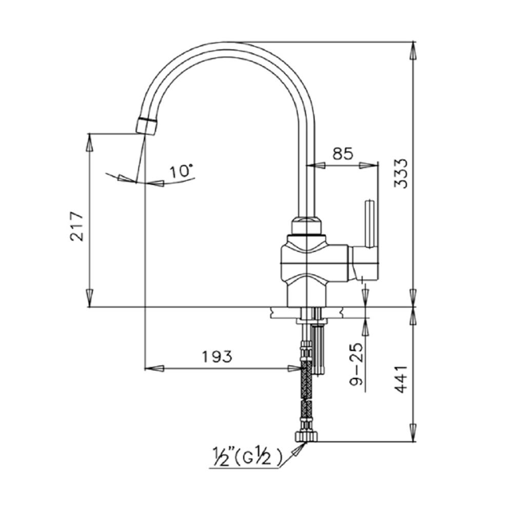 ก๊อกซิงค์ผสมเคาน์เตอร์ COTTO CT289A