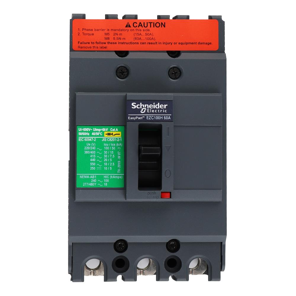 เมนเซอร์กิตเบรกเกอร์ 60 แอมป์ 3 เฟส SCHNEIDER รุ่น EZC100H3060T