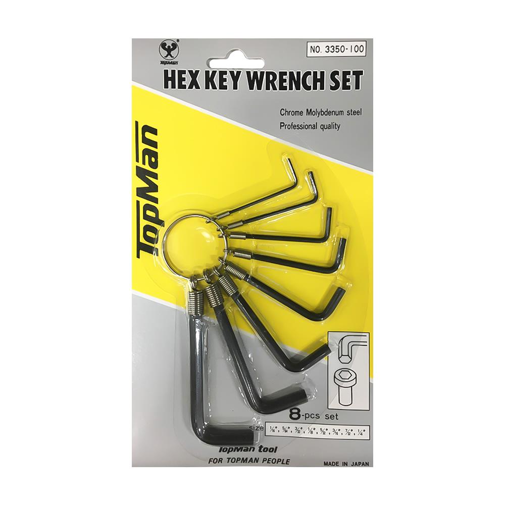 ประแจหกเหลี่ยม TOP MAN 3350-100 8 ชิ้น/ชุด