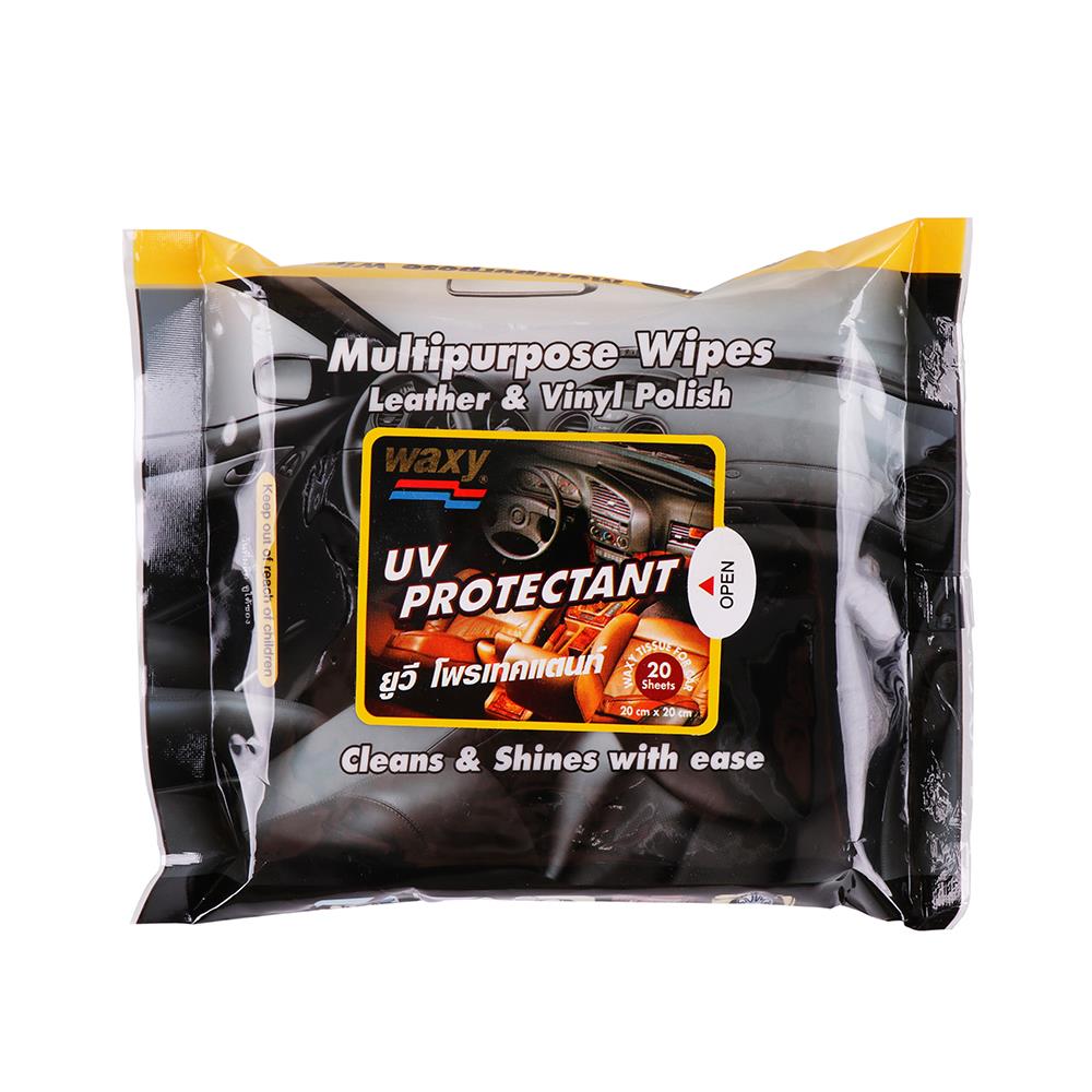 ผ้าใยสังเคราะห์เช็ดทำความสะอาดรถ WAXY 20x20 ซม. สีขาว