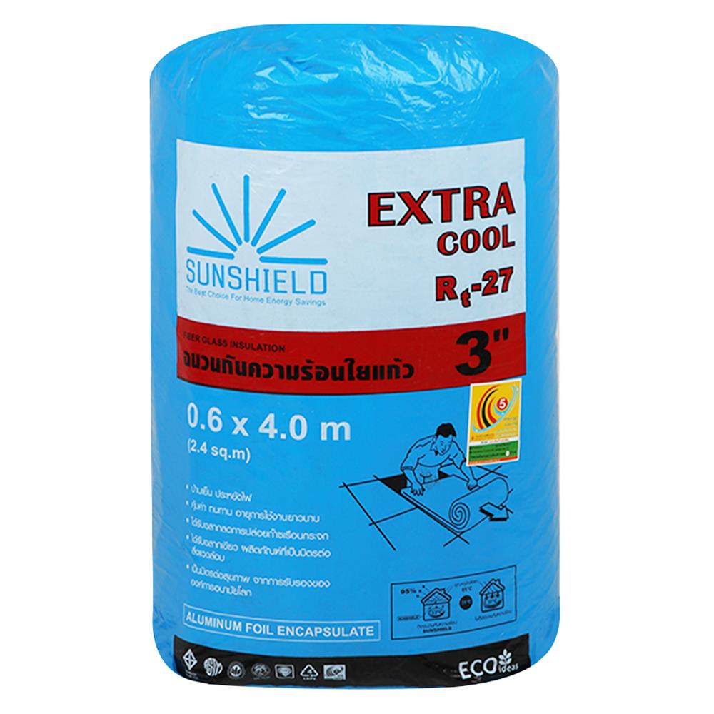 ฉนวนใยแก้วกันความร้อน SUNSHIELD หนา 3 นิ้ว 0.6X4 ม.