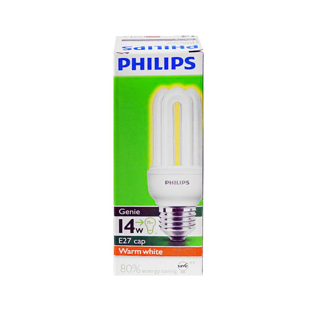 หลอดประหยัดไฟ PHILIPS GENIE 14W สีเหลืองขาว