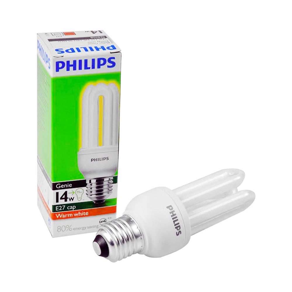 หลอดประหยัดไฟ PHILIPS GENIE 14W สีเหลืองขาว