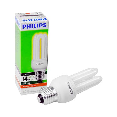 หลอดประหยัดไฟ PHILIPS GENIE 14W สีเหลืองขาว_2