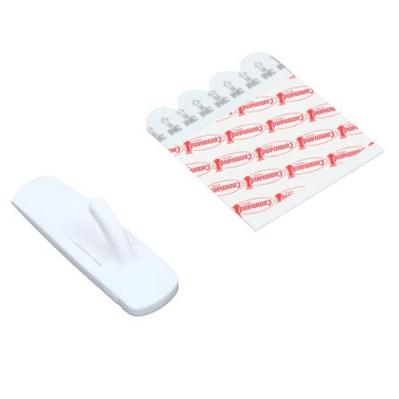 แผ่นเทปกาวคอมมานด์พร้อมตะขอแขวน 3M 17001 สีขาว