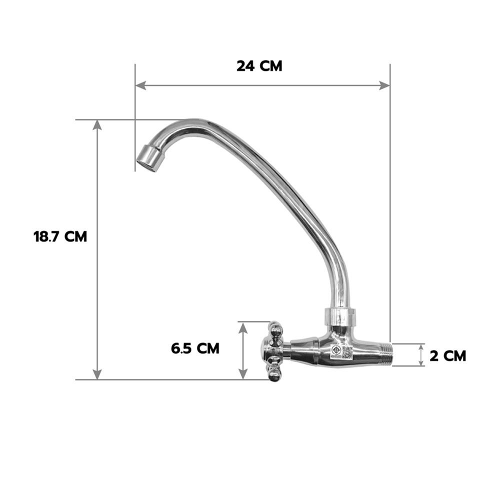 ก๊อกซิงค์เดี่ยวติดผนัง LUZERN FIO-107