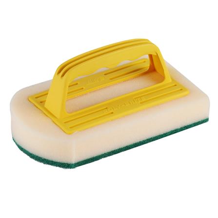 แปรงฟองน้ำพร้อมใยขัดพื้นและผนัง POLY-BRITE สีเหลือ...