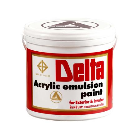 สีน้ำทาภายนอก DELTA #199 สีขาว ด้าน 1 แกลลอน_0